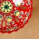 Rishtan ceramics "Flowers", 23 cm, red fruit