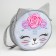 Bag children's cat with a zipper, gray color