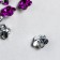 Buttons plastic for creativity 1 Process "Flower of rhinestones. Violet" set 20 pcs d = 1.2 cm