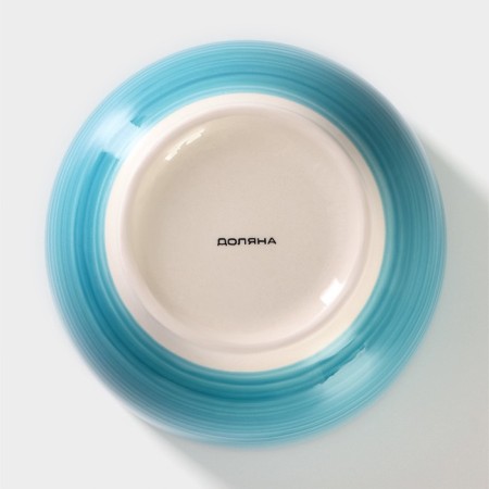 Basilly Ceramic Dolyana "Sea World", 800 ml, d = 14 cm, blue color-3