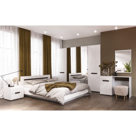 Cleat cabinet with Chloe boxes, 500x430x420, white gloss MDF/ white chipper-1