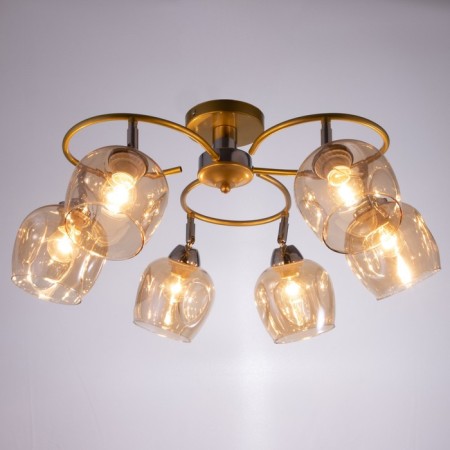 NOVA chandelier 6x60W E27 Shampan 68x68x26 cm Bayerlux-1
