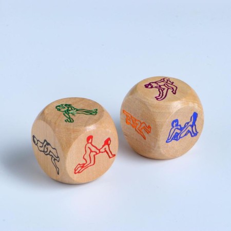Cubes for adults "Pose", 2 pcs, 2.9 × 2.9 cm, wooden, 18+