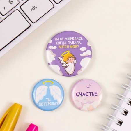 Icons sunset set 3 pcs d = 25 mm d = 35 mm "angel" 7x7 cm-2