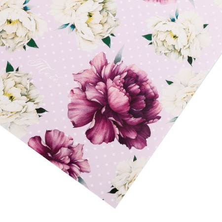 Glossy packaging paper "Piones", 50 x 70 cm-1
