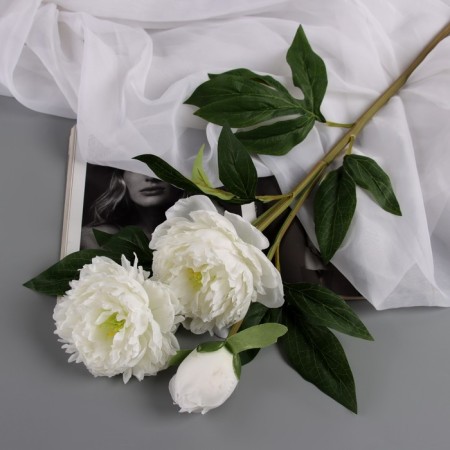 Artificial flowers "Beverly luxury peony" 60 cm, white