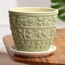 Pot Flower Suzdal Beige Budon, 2.15 liters