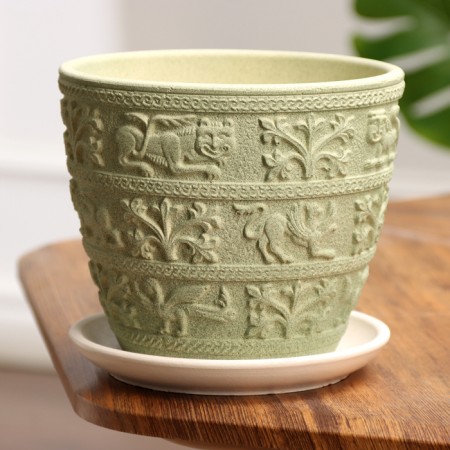 Pot Flower Suzdal Beige Budon, 2.15 liters