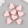 Busina silicone "heart" light pink d = 1.4 cm