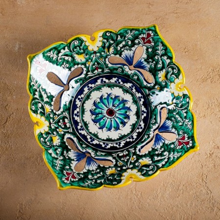 Rishtan ceramics "Patterns", 25 cm, 25 cm,-1