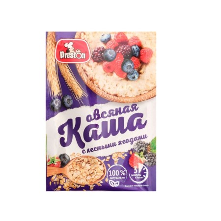 Oatmeal porridge with forest berries Preston, quick preparation, 37 g-3