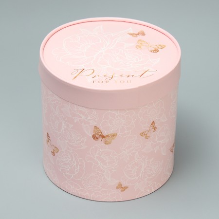 Set of hats 3 in 1, gift packaging, “linear flowers”, 13 x 13 - 18 x 18 cm-3