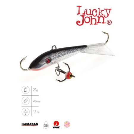 Balancir Lucky John Fin 5 + tee, 7 cm, color 13h blister