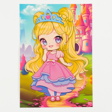 Application with rhinestones for children "Princess", a set for creativity, A5-2
