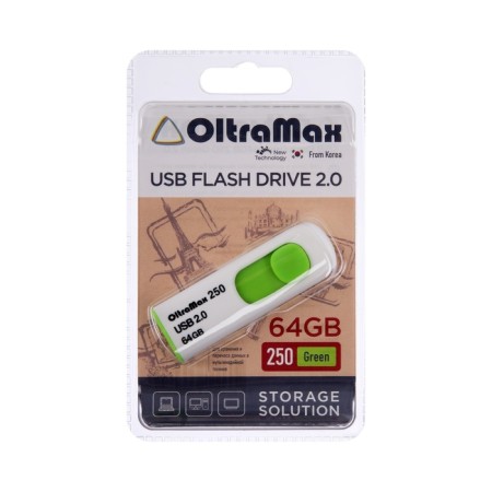 OLTRAMAX 250, 64 GB, USB2.0 flash drive, th he is up to 15 MB/s, PBU up to 8 Mb/s, green-4