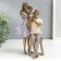 Souvenir Polystone "Young Family" White-lilac under bronze 23x13x13.5 cm