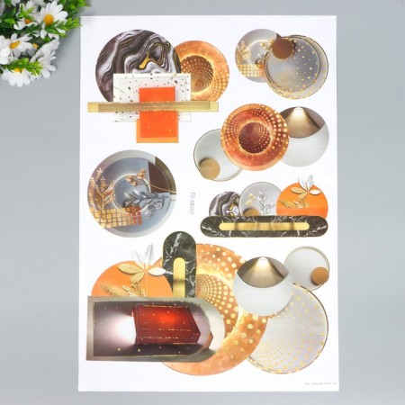 Interior plastic sticker 3D "abstraction" 52x35 cm