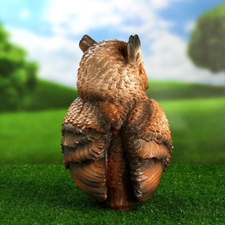 Garden figure "Owl Big, natural" 27 cm-3