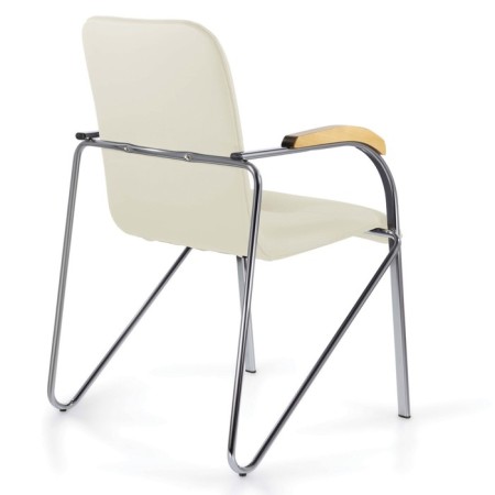 Brabix Samba CF-103, Chrome, Buk (D-1), leatherette, beige-3