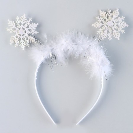 New Year's carnival rim "Snowflake 2" with blue diodes, for the New Year-1