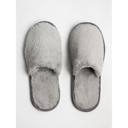 Slippers female closed nose, size 36-38, color gray color-2
