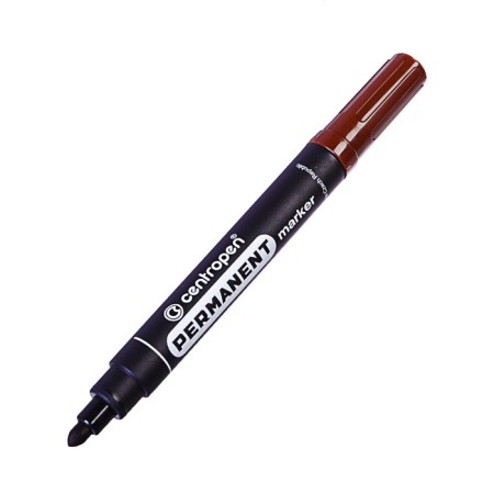 Permanent marker 5.0 mm centropen 8566, line 2.5 mm, brown color-1