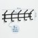 Wall hanger for 5 hooks "Complex 5", Black color