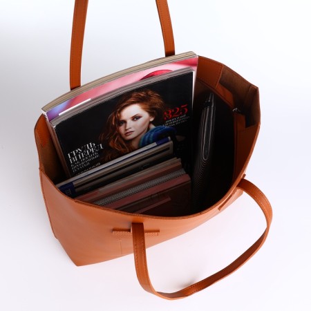 Zipper bag with lightning, terracotta color-5