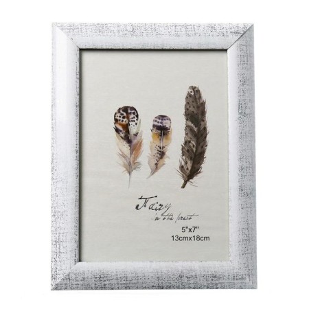 Photo frame plastic 13x18 cm "Silver patina on white" 21x16 cm-4