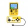 Game console MaxVI GSP-01, with a gamepad, AV cable, 8 bits, 500 games, yellow