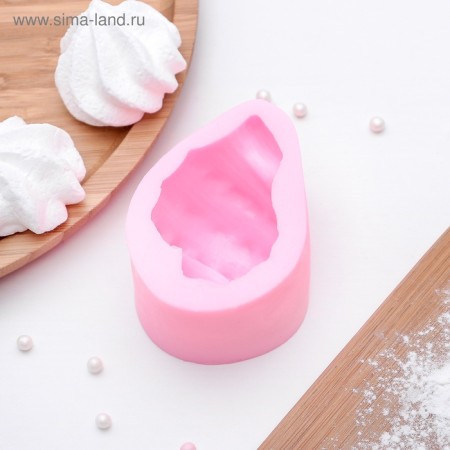 Mold "shell", silicone, 8.5 × 6 × 4.1 cm, pink color-8