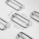 The buckle is regulatory, the inner width is 38 mm, the thickness is 3.5 mm, the color is silver