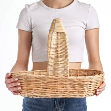 Product basket, 45 × 23 × 10/35 cm, manual weaving, willow