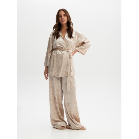 Female set (jacket, trousers) KAFTAN VELVET p. 40-42, beige-3