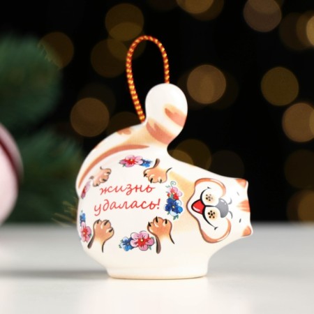 Souvenir bell "kitten. Life was a success", 7 cm