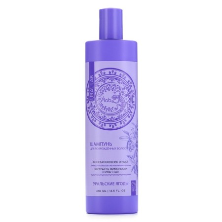 Hair shampoo, with honeysuckle extract and Ivan-one, recovery and height, 410 ml, Ural Lab-1