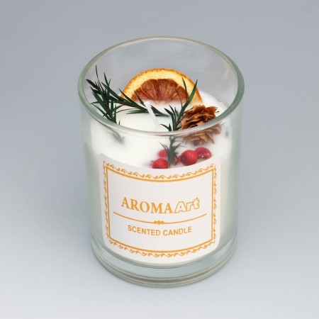 Aromatic candle "AROMA Art", porage samba, round, 8x10.5 cm-4