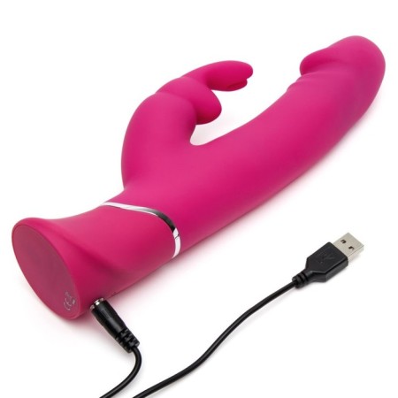 Happy Rabbit Realistic vibrator with a clitoral stimulant, pink-3
