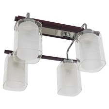 Lamp Ceiling Economy light 050J/4CR+Br WT, 4x60W, E27, 29x37x39 cm, brown color