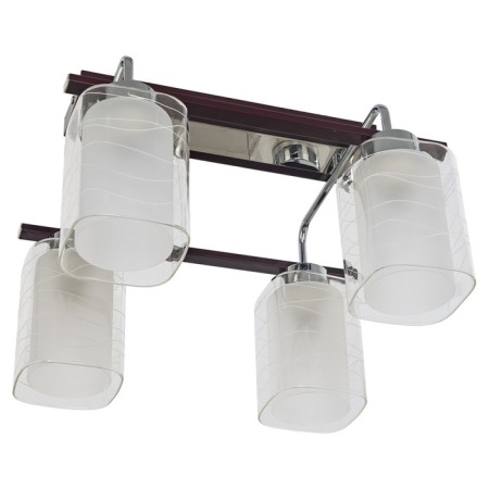 Lamp Ceiling Economy light 050J/4CR+Br WT, 4x60W, E27, 29x37x39 cm, brown color
