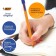 A set of ballpoints BIC Orange Fine, 4 pieces, node 0.8 mm, blue ink, thin letter, orange case