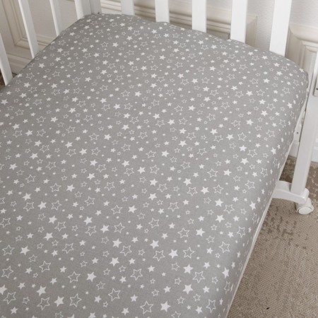Sheet on the elastic band "Star Sky", size 60x120 cm, color gray color-2