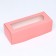 Folding box with a window for roll, pink, 26 x 10 x 8 cm