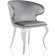 SHEET on the metal frame Erica metal/fabric, chrome/gray 60x57x79 cm