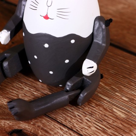 Souvenir "rabbit" hanging paws, wood 20 cm, gray-4