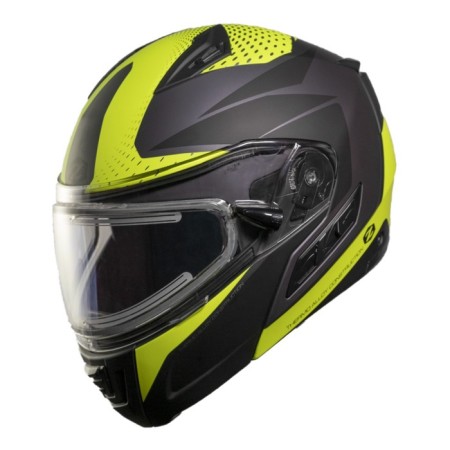 Snowmobile helmet Zox Condor Parkway, glass with electric heating, matte, size m, yellow, black