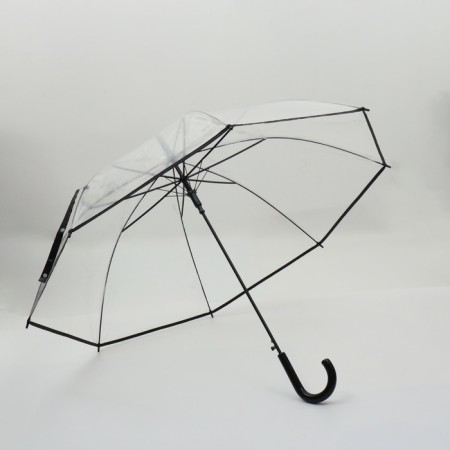 Umbrella - a semiautomatic “monoton” cane, 8 spokes, r = 51 cm, the color is transparent-2