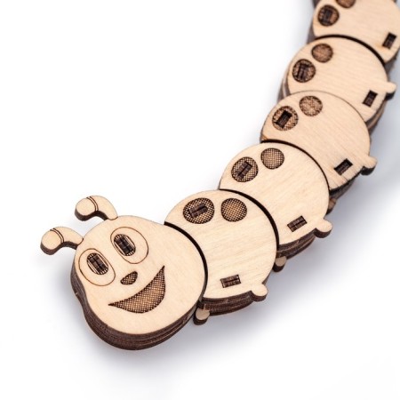 Wooden designer Drovo "Tutta caterpillar"-4