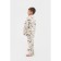 Pajama nursery (shirt, trousers) kaftan "dinosaurs", p. 110-116, white