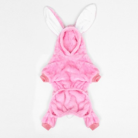 Assumes "Bunny" with a hood, size M (DS 30 cm, og 40 cm, Osh 30 cm), pink-7